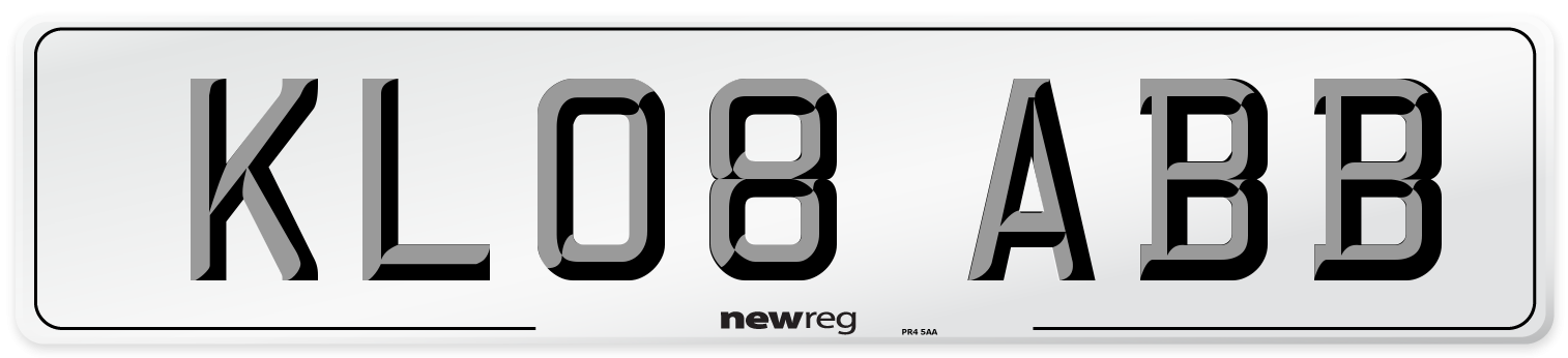 KL08 ABB Number Plate from New Reg